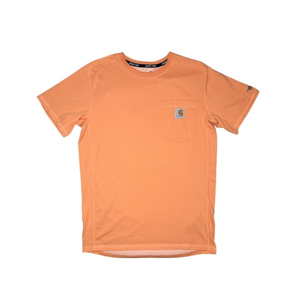 Carhartt Force Relaxed Fit Orange Short Sleeve T-Shirt Mens Small